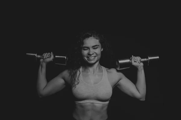 체육 곱슬 소녀 — 스톡 사진