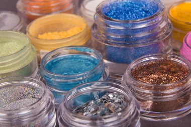 Kavanoz glitter makyaj ile