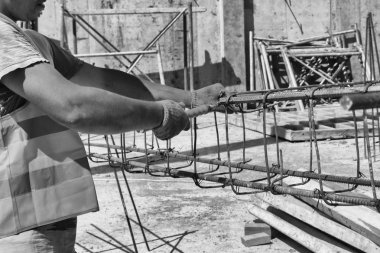 Vinnitsa, Ukrayna - 19 Haziran 2015: Insaati monolitik yapısı ile