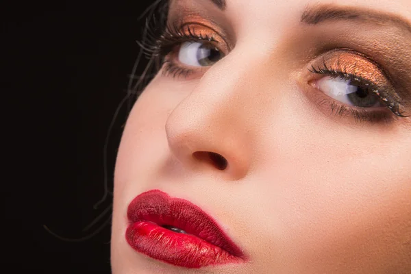 Frau mit Retro-Make-up — Stockfoto