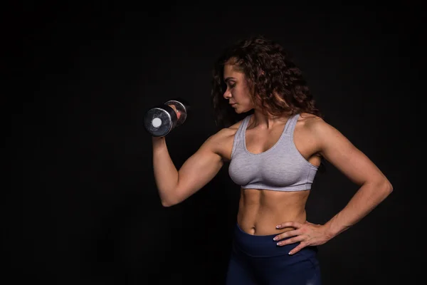 Athletic curly girl — Stock Photo, Image