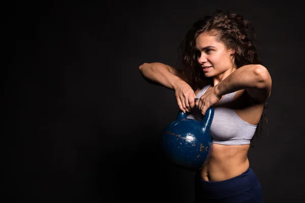 Femme avec équipement sportif — Photo