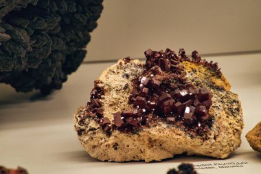 Çeşitli kristal formlar, dokular ve doğal jeolojik desenler sergilenen mineral ve kristal örneklerinden oluşan küratörlü bir koleksiyon..