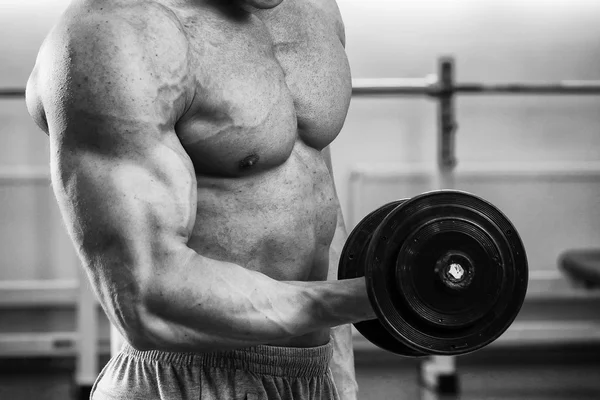 Allenamento di forza atleta professionista in palestra — Foto Stock