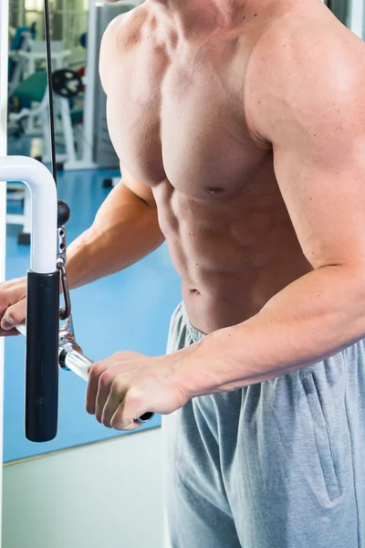 Allenamento di forza atleta professionista in palestra — Foto Stock