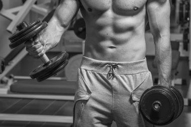 Gücü eğitim profesyonel sporcu spor salonunda