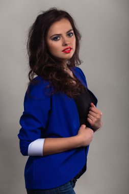 Güzel genç esmer bir şık iş resim