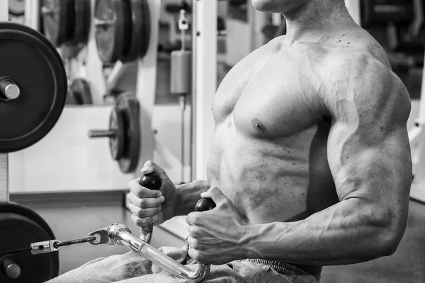 Gücü eğitim profesyonel sporcu spor salonunda