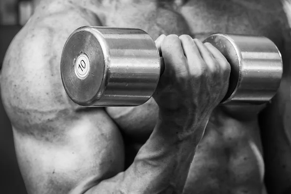 Treinamento de força atleta profissional no ginásio — Fotografia de Stock