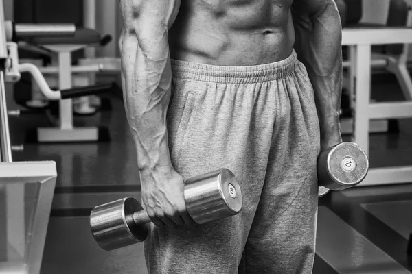 Treinamento de força atleta profissional no ginásio — Fotografia de Stock