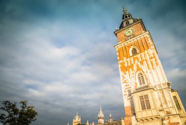 Krakow, Polonya - 28 Eylül 2015: Krakow en çok ziyaret edilen Polonya'da yabancı turistler ve Polonyalılar arasında bir şehirdir.