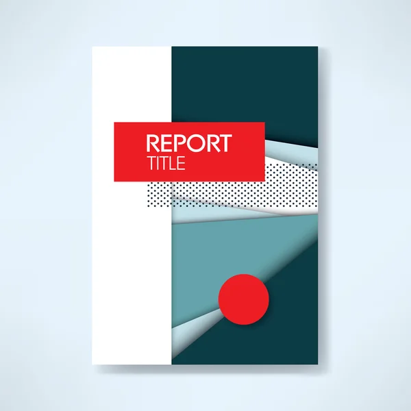 Modèle de couverture de rapport annuel d'entreprise avec fond vectoriel de style de conception de matériau moderne . — Image vectorielle