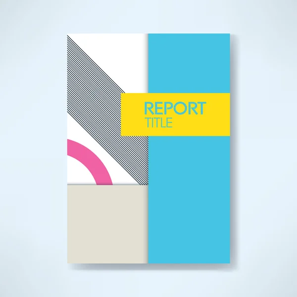 Plantilla de portada de informe comercial anual con fondo vectorial de diseño de materiales modernos . — Archivo Imágenes Vectoriales