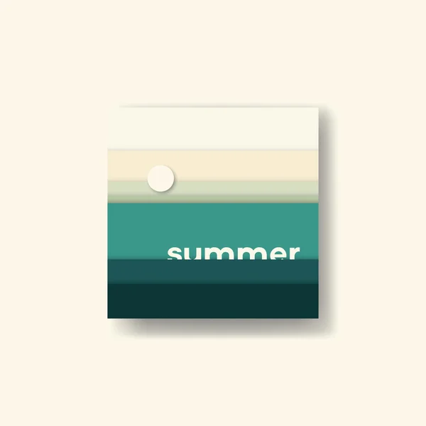 Abstrakte Sommer Hintergrund Vektor Illustration. Erdpalette Grundfarben. — Stockvektor