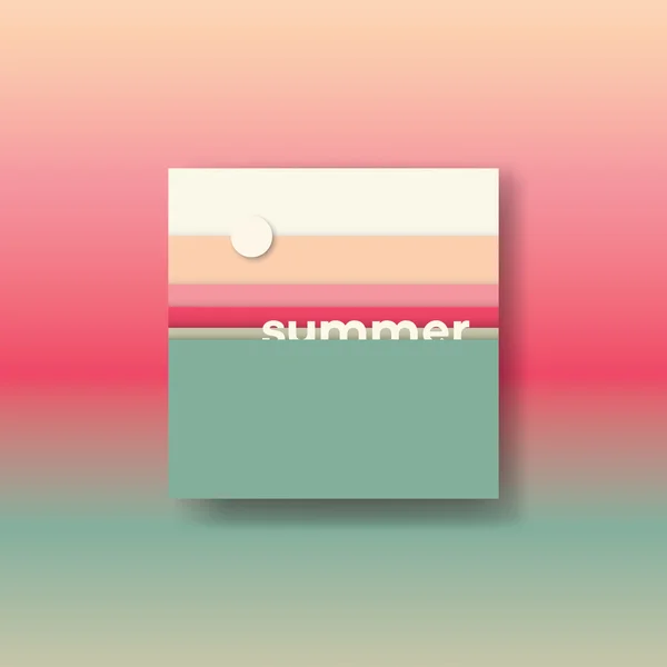 Abstract summer background vector illustration. Sea sunset colors. — Stok Vektör