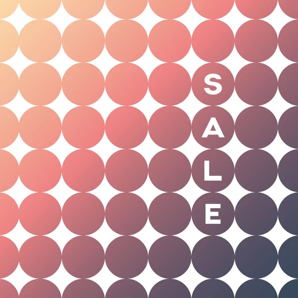 Verkoop banner promotie sjabloon vector achtergrond. Cirkels met kleurrijke gradiënt voor kortingen reclame. — Stockvector