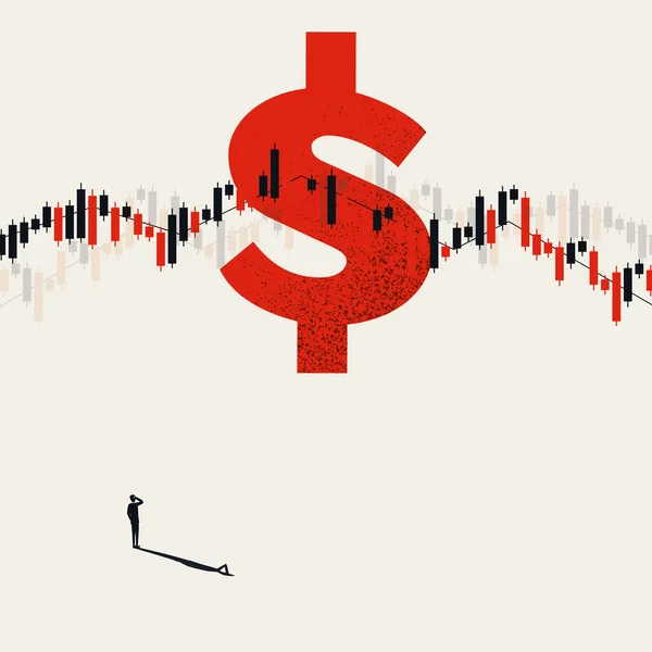 Börs symbol, vektor koncept. Symbol för investering, vinst, handel, diagram och kartläggning av data. — Stock vektor