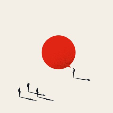 İş kadını lider vektör konsepti. Kariyer kurtuluşu, başarı ve fırsat sembolü.