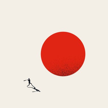 İş lideri vektör konsepti. Cesaret, cesaret, korkusuz liderlik ve başarı sembolü..