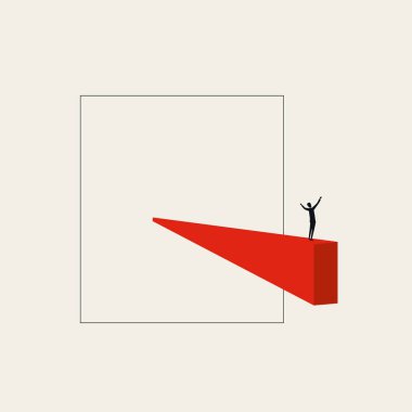 Kutu işi konsepti dışında düşün. Yaratıcı çözümün sembolü, yenilik, fırsat. En küçük illüstrasyon