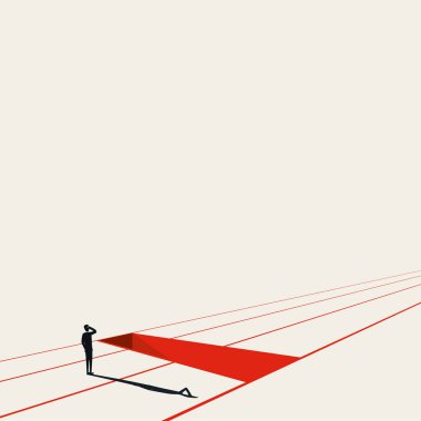 İş dünyası zor vektör kavramının üstesinden gelir. Çözüm, hırs ve motivasyonun sembolü. En küçük illüstrasyon