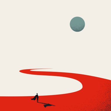 İş adamı süper kahraman kariyer hırsı. Güçlü liderliğin, gücün, cesaretin ve geleceğin sembolü. En küçük illüstrasyon.