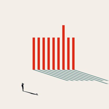 Yetenek ve kalabalık vektör konseptinin dışında kalmak. Başarının sembolü, kelle avcılığı, kariyer. En küçük illüstrasyon.