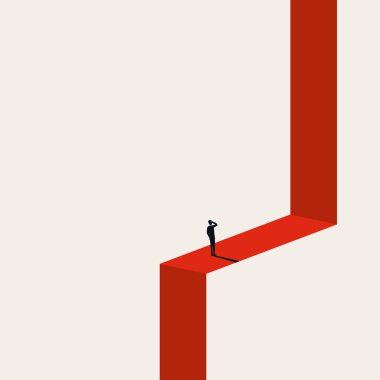 İş kariyeri zorluğu, fırsat vektör konsepti. Geleceğin sembolü, büyüme, başarılar, hırs. En küçük eps10 illüstrasyonu.