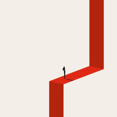 İş kariyeri zorluğu, fırsat vektör konsepti. Geleceğin sembolü, büyüme, başarılar, hırs. En küçük eps10 illüstrasyonu.