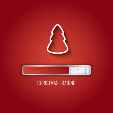 Christmas loading card design. Eps10 vector illustration.