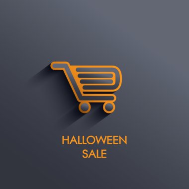 Halloween sales shopping cart symbol. Eps10 vector illustration.