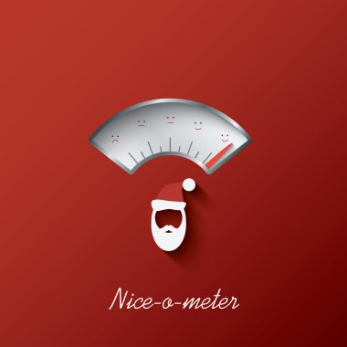 Christmas card with nice-o-meter. Eps10 vector illustration