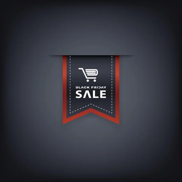 Vertical Black Friday sales ribbons. Eps10 vector illustration.