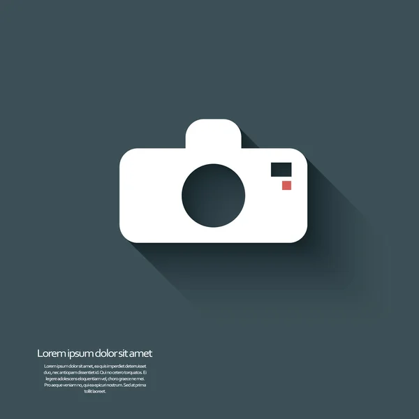 Modern flat design camera icon. Eps10 vector illustration. — ストックベクタ