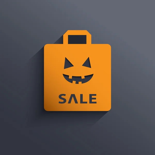 Halloween sale shopping bag symbol. Eps10 vector illustration. — 스톡 벡터