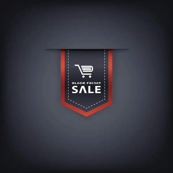 Vertical Black Friday sales ribbons. Eps10 vector illustration. — Stok Vektör