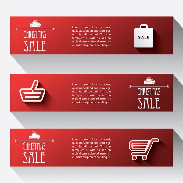 Christmas sales banners. Eps10 vector illustration — Stock Vector
