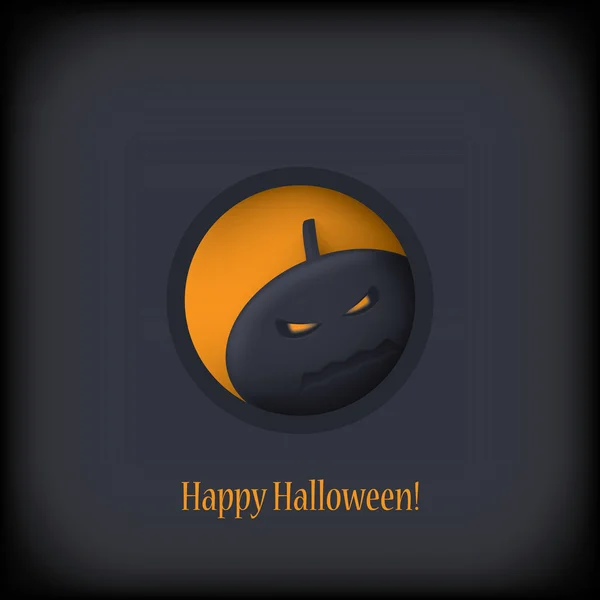 Halloween party invitation with evil pumpkin. Eps10 vector illustration. — Stockový vektor