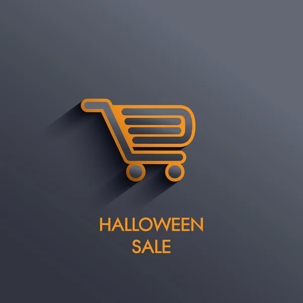 Halloween venta carrito de compras símbolo. Ilustración vectorial Eps10 . — Archivo Imágenes Vectoriales