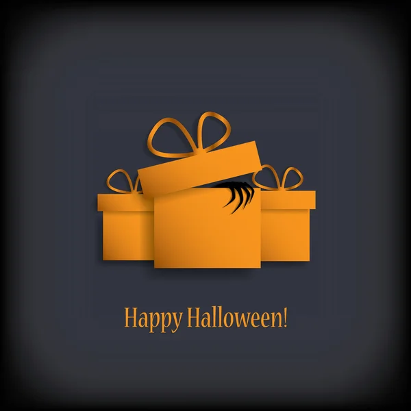 Halloween sales invitation or gift voucher. Eps10 vector illustration. — 스톡 벡터