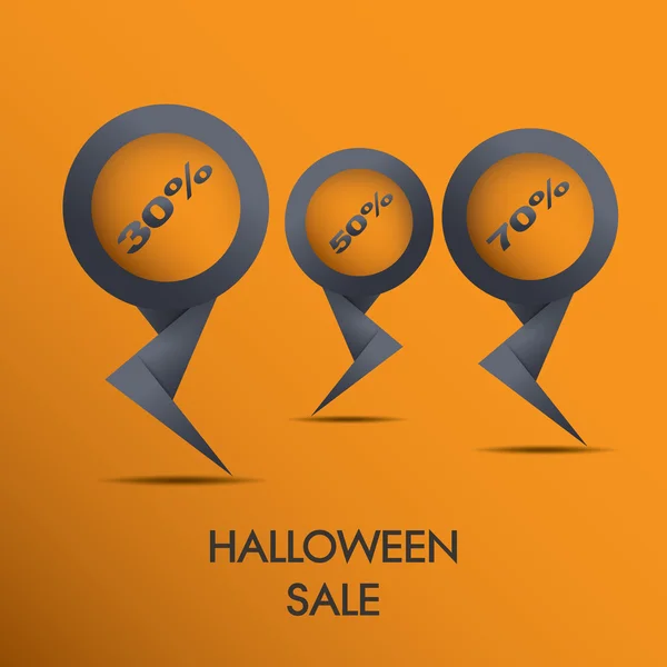 Halloween sale discount tags eps10 vector illustration with different values — 스톡 벡터