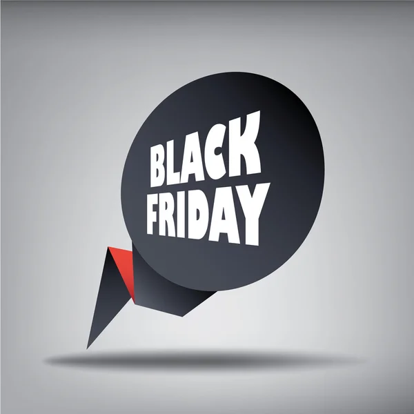 Black friday sales web element banner in 3d for promotion of discounts — Stok Vektör