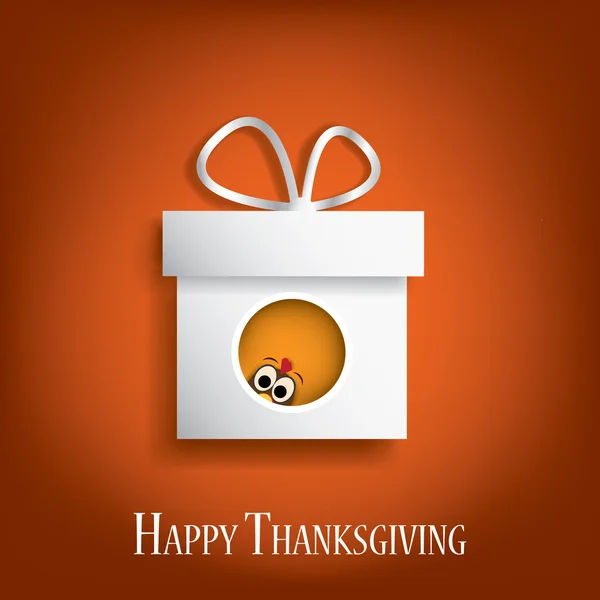 Thanksgiving card vector design with traditional turkey in gift box. suitable for cards, flyers, posters, invitations.