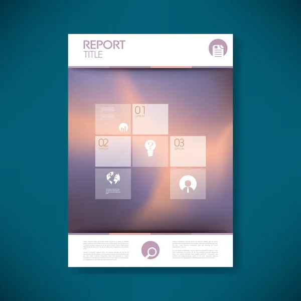 Brochure ou couverture de rapport annuel avec fond abstrait et espace pour votre texte — Image vectorielle