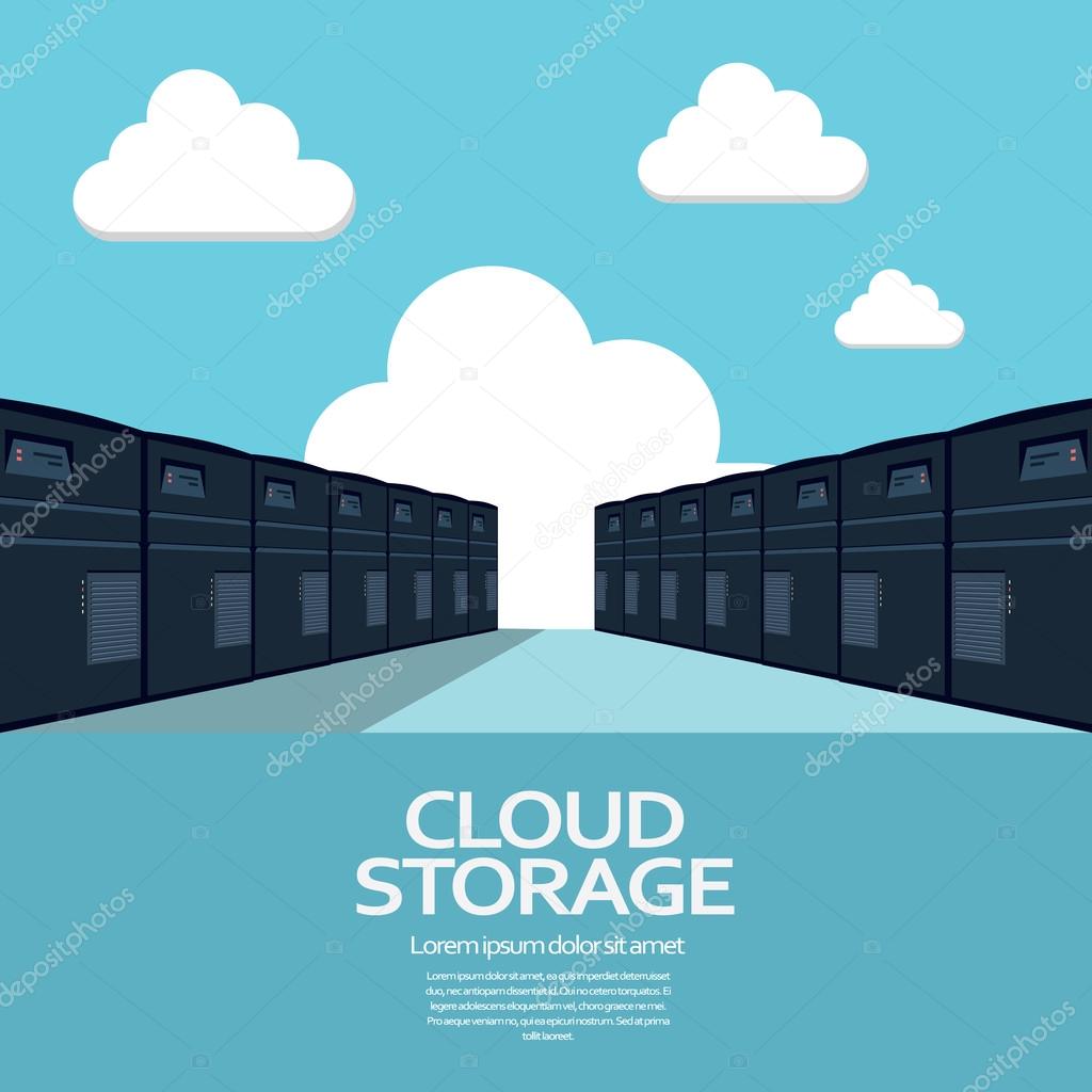 Cloud computing storage concept. Eps10 vector illustration