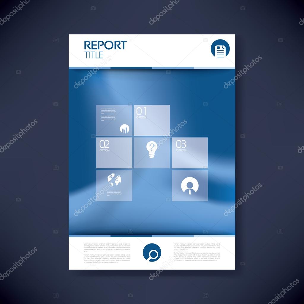 Brochure or annual report cover with abstract background and space for your text