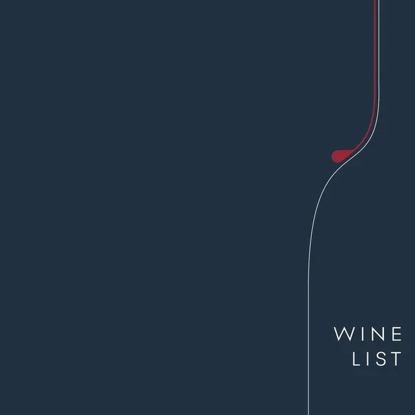 Wine list background. Alcohol menu template. Drinks and beverages vector. — Stok Vektör