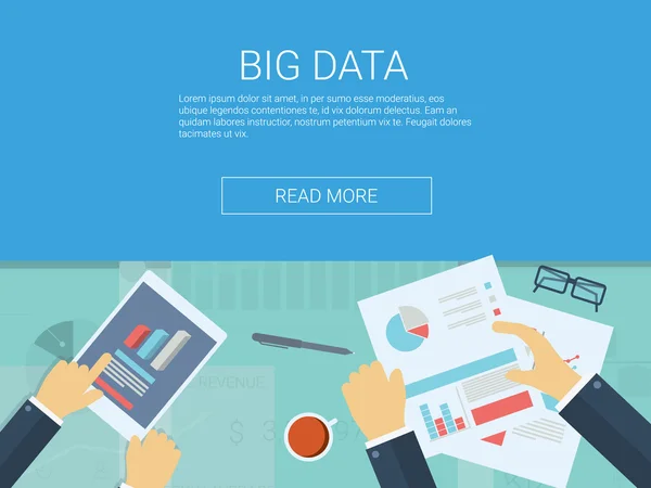 Contexte du concept Big Data. Présentation des technologies Cloud Computing . — Image vectorielle