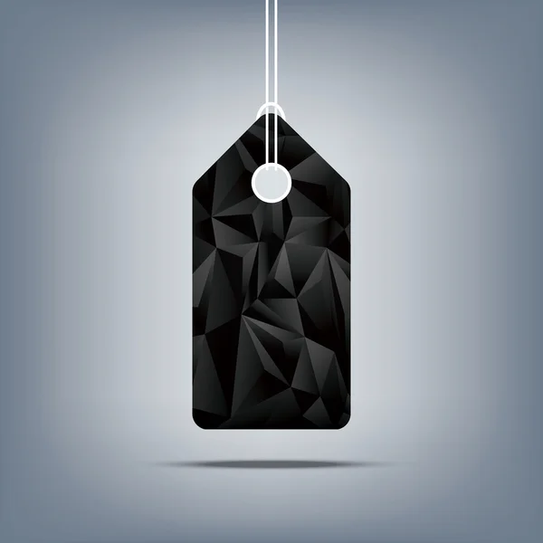 Prix de vente du vendredi noir. Symbole de vente à faible poly design. 3d fond de forme polygonale . — Image vectorielle