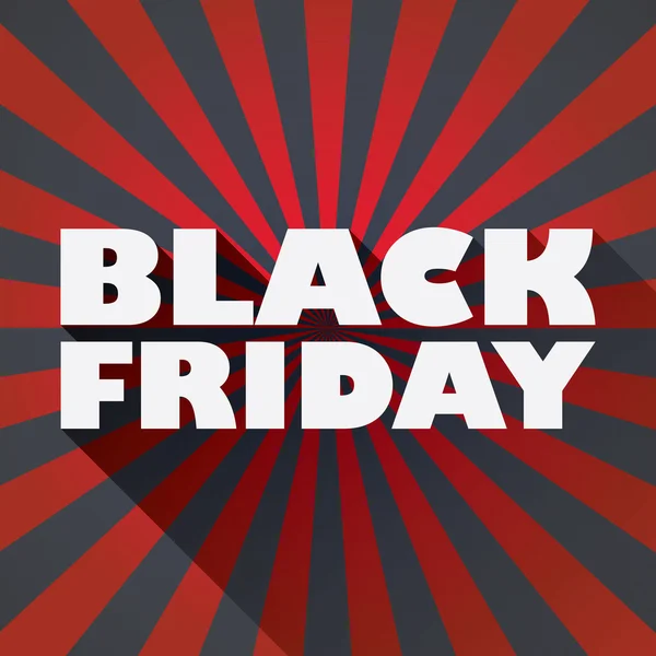 Black friday sales banner template with message and long shadow typography on dark background. — ストックベクタ